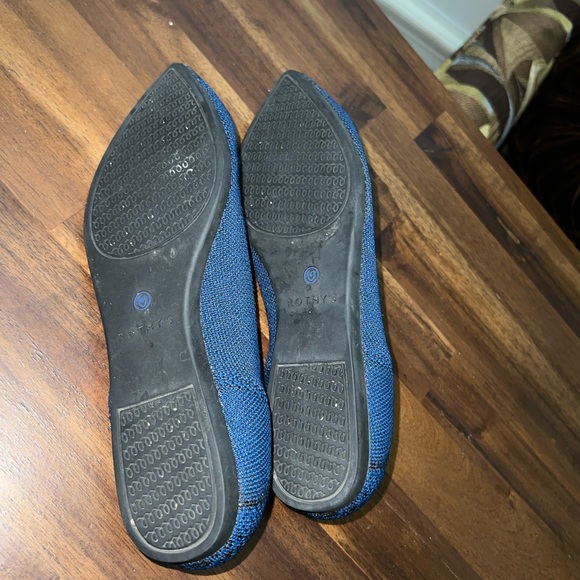 ROTHY'S The Point Flats Teal Python Blue - Picture 8 of 9